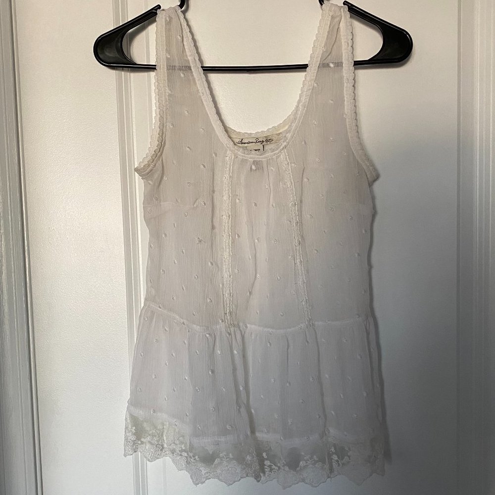 American Rag Peplum Lace Top